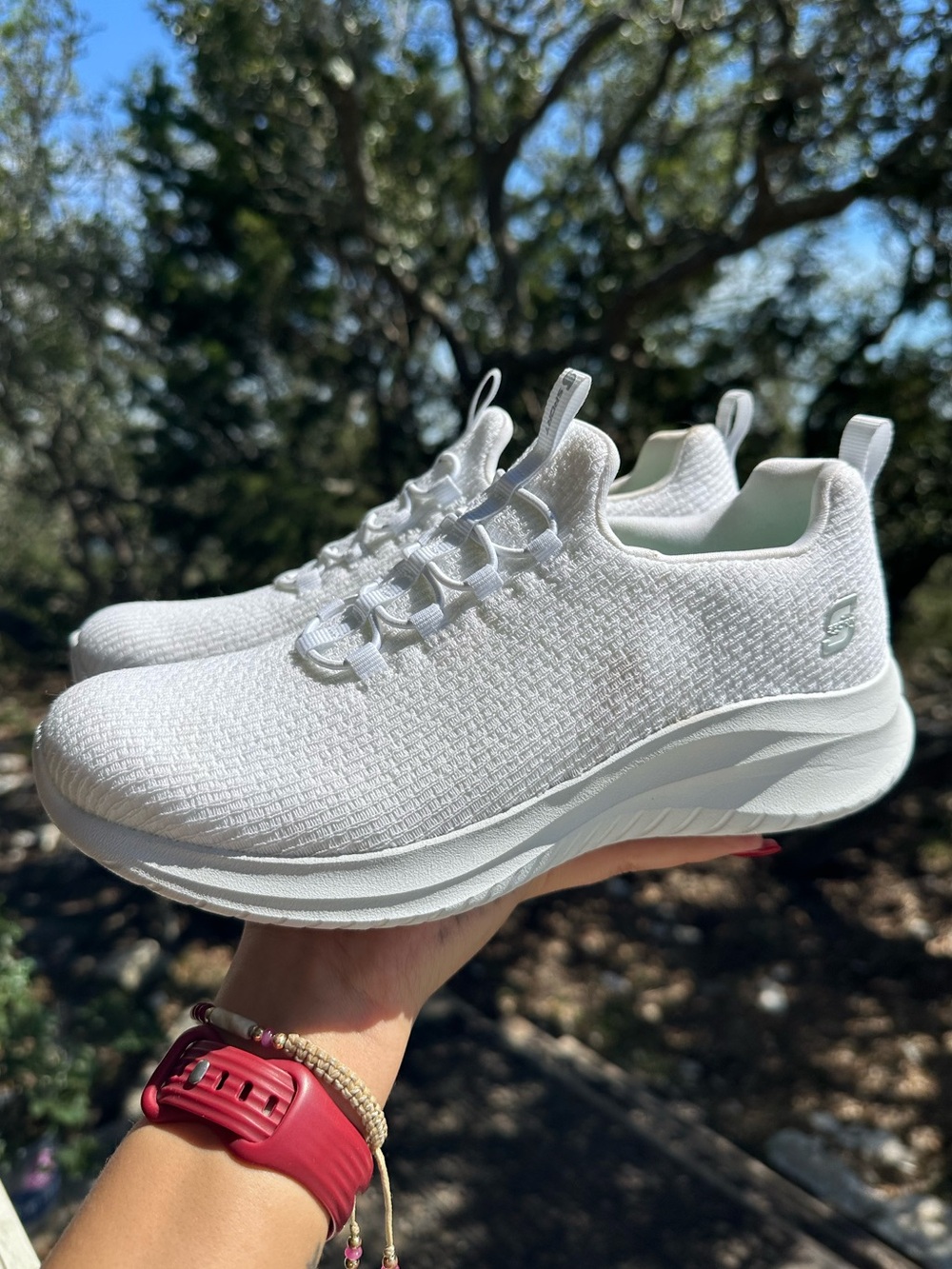 White slip on sneakers